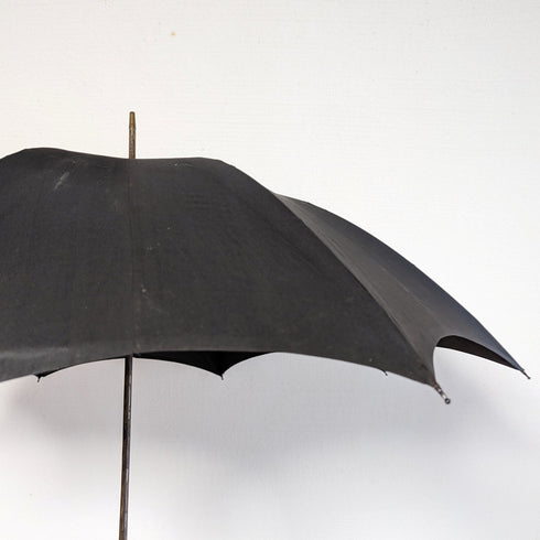 1905 British Antique Men's Umbrella Sterling Silver & Tortoiseshell Resin Handle 86cm S.FOX&Co.